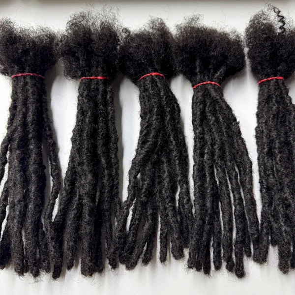 Dreadlock Extensions Human Hair For Men/Women Crochet Braids Organic hair Dread Loc Extensions 0.8 cm Locks Crochet Hair - Image 2