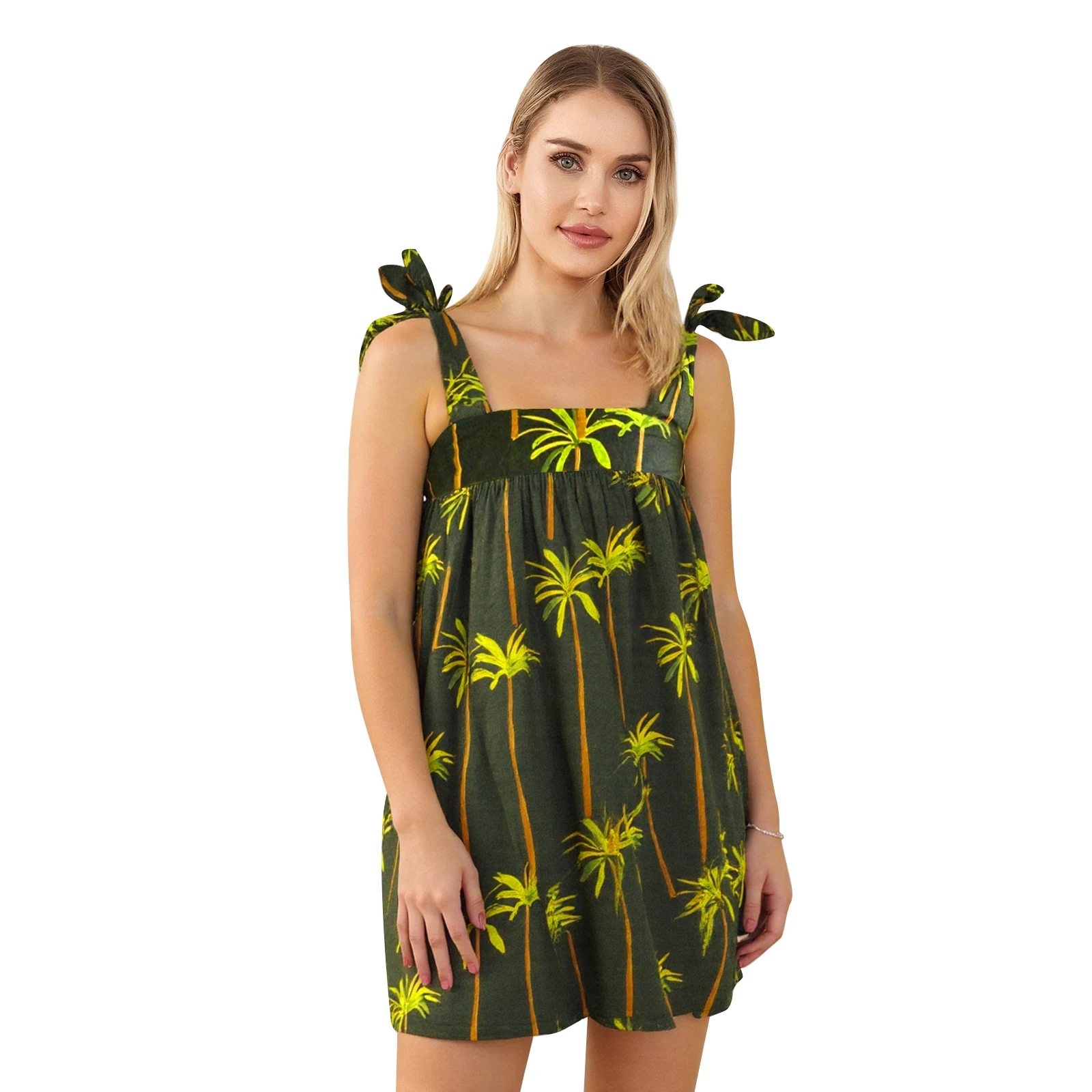 Women s Boho Floral Print Spaghetti Strap Maxi Dress with Ruffle Hem for Summer Vacation Beach Party Casual Wear - Image 11