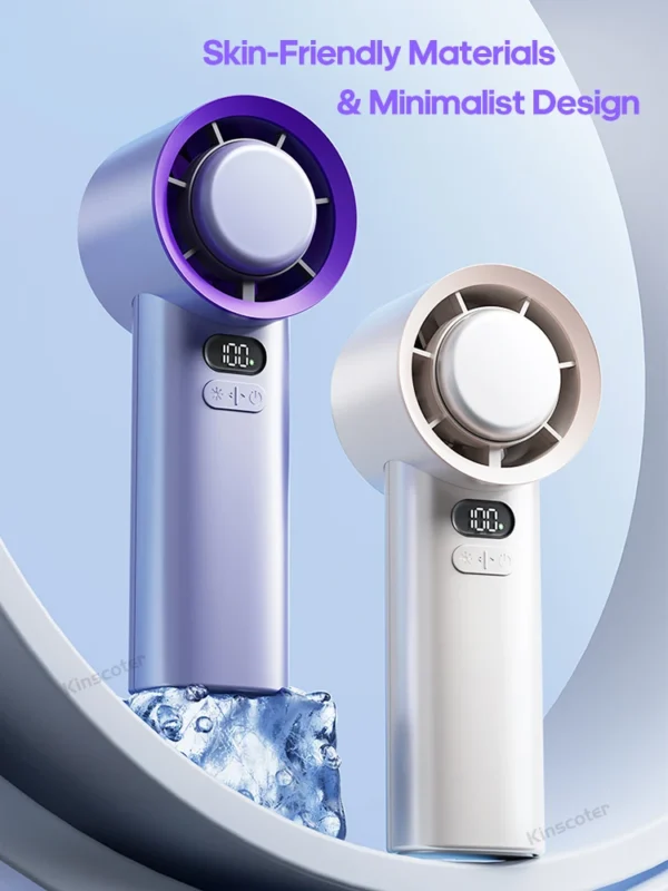 KINSCOTER Portable Handheld Turbo Fan 100 Wind Speeds Adjustable Mini Personal Fan Battery Operated Electric Eyelash Fan - Image 5