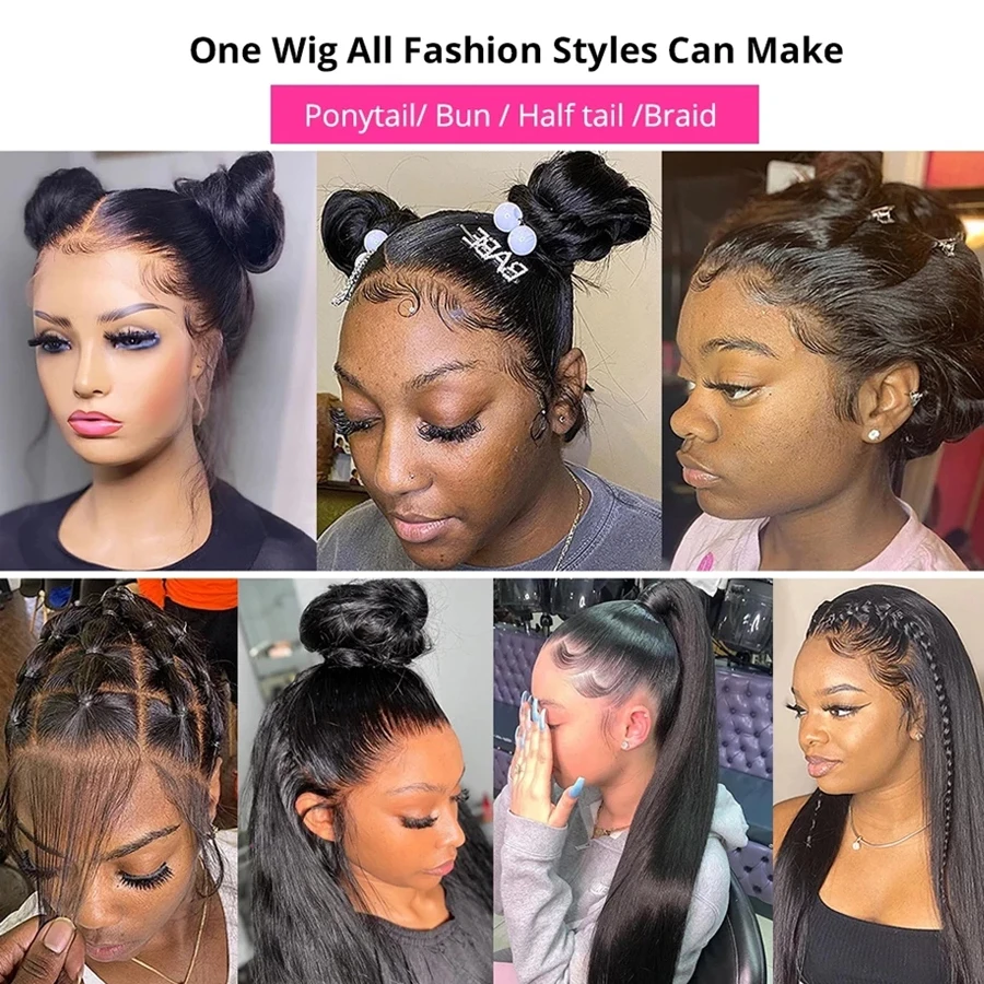 360 Lace Front Wigs Human Hair pre plucked Straight Lace Front Wigs Human Hair 13x4 Full Lace Human Hair Wigs For Black Women - Image 6