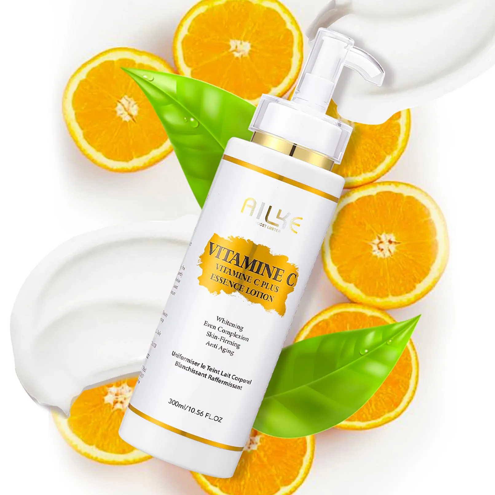 AILKE Vitamin C Skin Care Set, with Lightening Body Lotion, Even Skin Tone Face Cream, Whitening Serum, Brightening Soap - Image 2