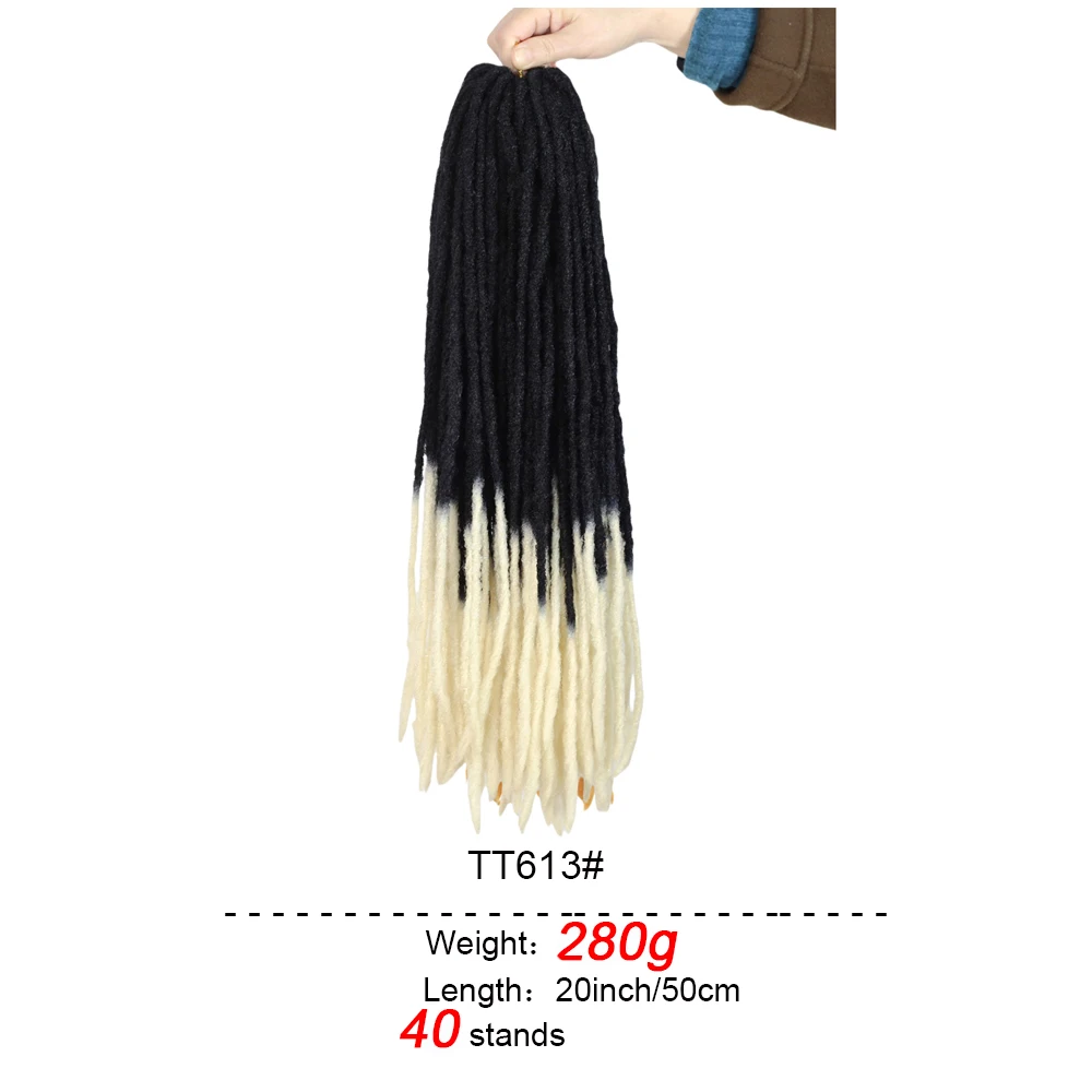 20inch Soft Dreadlocks Straight Crochet Hair Braids Synthetic Hair Extensions Kanekalon Fiber Faux Pro Braiding For Black Women - Image 11
