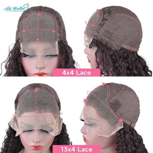 Ali Grace Straight Hair Bob Wigs 4x4 13x4 Lace Front Human Hair Wigs Brazilian Straight Hair Pre-Plucked Blunt Bob Wig Clearance - Image 4