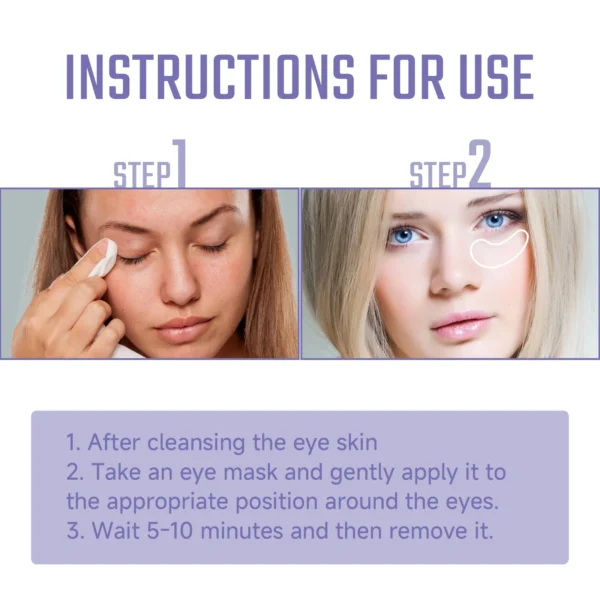Collagen Eye Mask To Reduce Dark Circles and Eye Bags, Moisturizing, Hyaluronic Acid Nourishing Eye Patch Eye Skin Care Products - Image 4