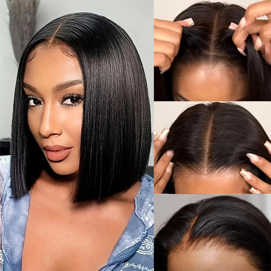 GluelessGinger Short Bob Human Hair Wigs 12 Inch #350 Orange Straight 13x4 Lace Frontal Wig for Women Brazilian Hair Colored Wig - Image 11