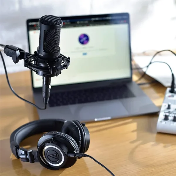 Professional AT2020 Mic Audio-Technica Audio Wired Cardioid Condenser Microphone for Vocal Condenser Pro Studio Live Recording - Image 5