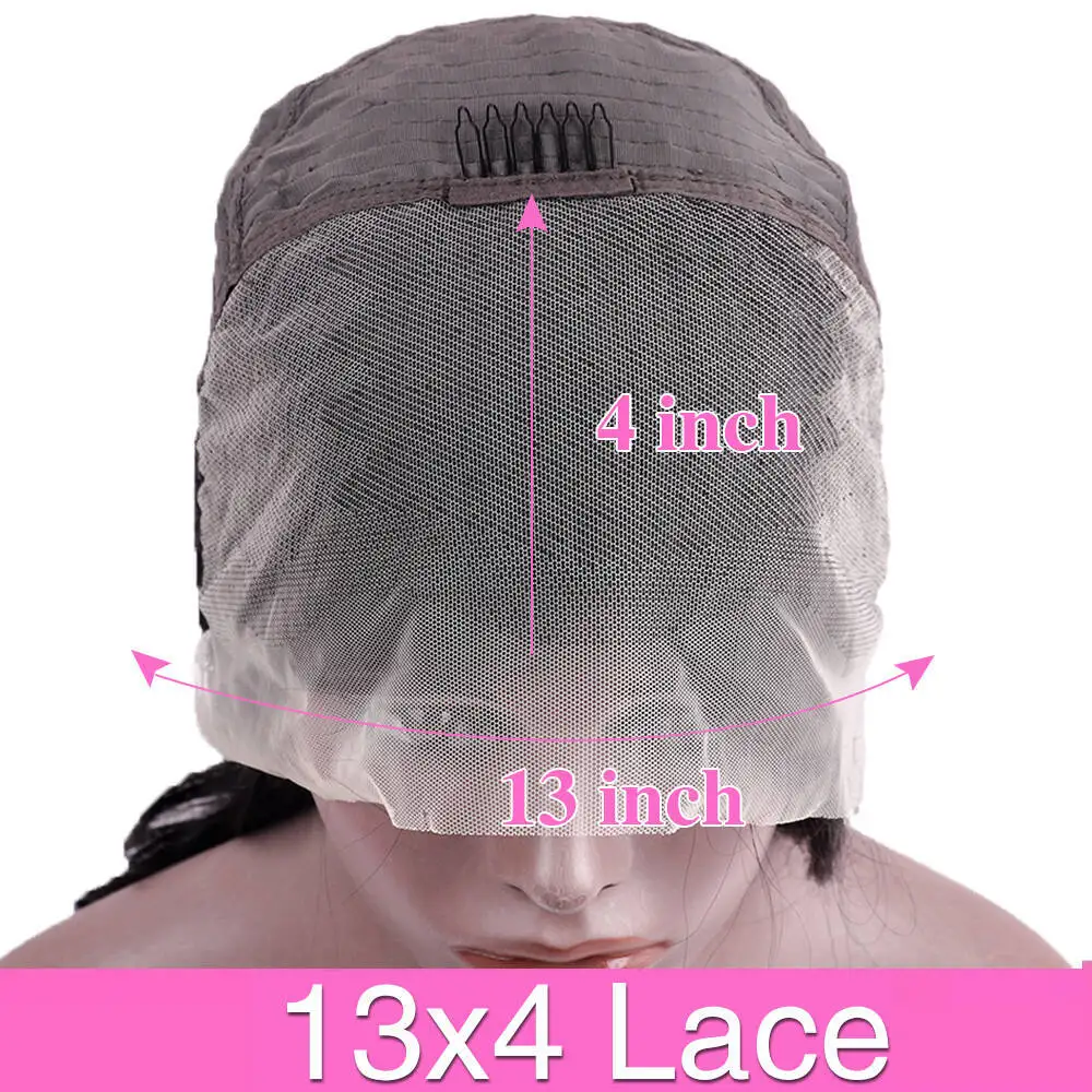 200% Density 13x4 Short Bob Straight Brazilian Remy Hair HD Transparent Lace Full Lace Frontal Wigs 100% Human Hair For Women - Image 6