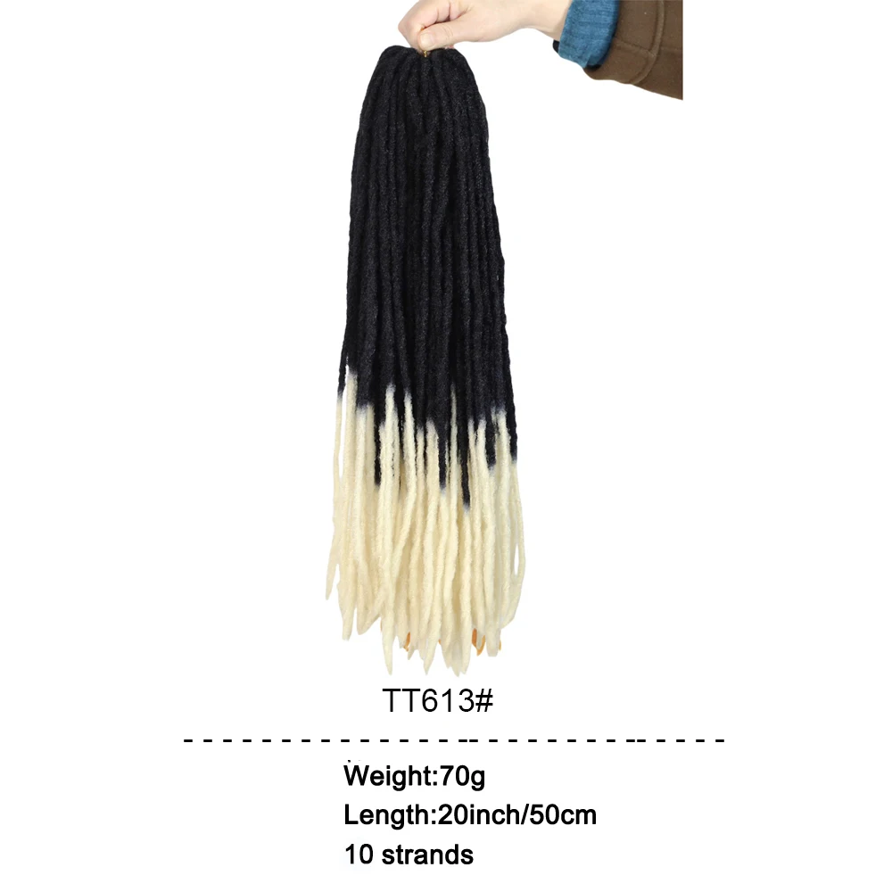 20inch Soft Dreadlocks Straight Crochet Hair Braids Synthetic Hair Extensions Kanekalon Fiber Faux Pro Braiding For Black Women - Image 9