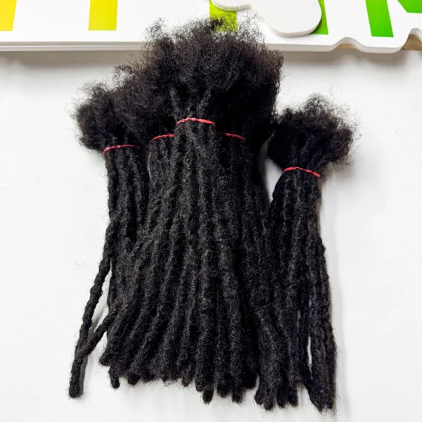 Dreadlock Extensions Human Hair For Men/Women Crochet Braids Organic hair Dread Loc Extensions 0.8 cm Locks Crochet Hair - Image 3