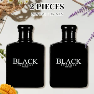 BLACK CHARM Eau de Parfum Spray 2 Pcs 3.4 Ounce / 100 Ml Woody Aromatic Fragrance for Men Men's EDP Perfumes Fruit, Woody, Flora