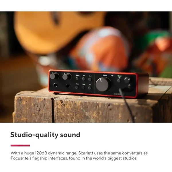 Scarlett 2i2 Studio 4th Gen USB Audio Interface Bundle for the Songwriter with Condenser Microphone and Headphones - Image 4