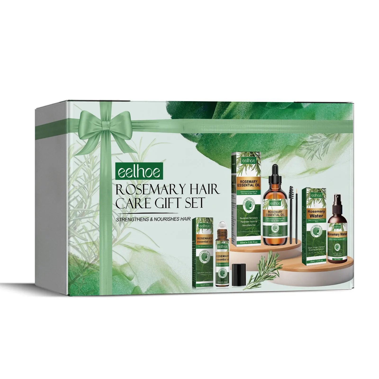 Rosemary Hair Care Set Contains Rosemary Hair Roller Hair Spray Essential Oil Nourish Hair Soft Fluffy Strong Moisturizing Root - Image 8
