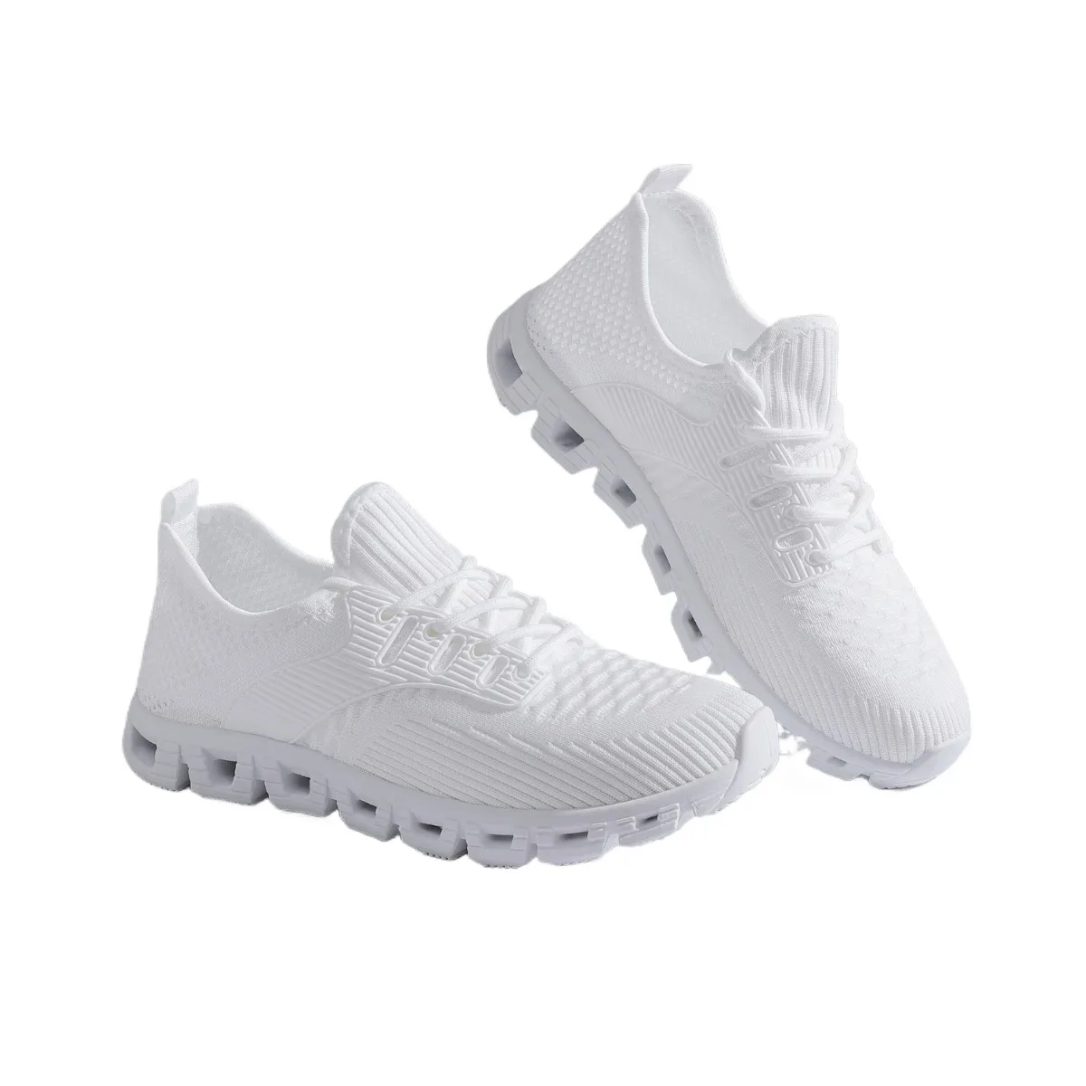 Unisex Breathable Mesh Running Shoes w/Comfort Cushion & Wide Size, Low-Top Sneakers for Jogging/Casual Sports - Durable Comfort