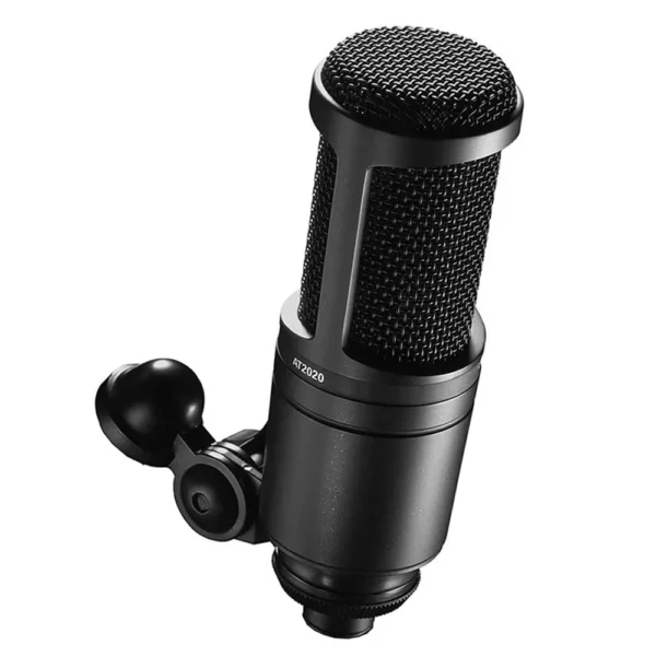 Professional AT2020 Mic Audio-Technica Audio Wired Cardioid Condenser Microphone for Vocal Condenser Pro Studio Live Recording