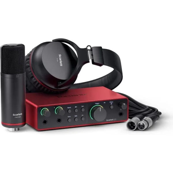 Scarlett 2i2 Studio 4th Gen USB Audio Interface Bundle for the Songwriter with Condenser Microphone and Headphones
