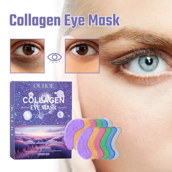 Collagen Eye Mask To Reduce Dark Circles and Eye Bags, Moisturizing, Hyaluronic Acid Nourishing Eye Patch Eye Skin Care Products