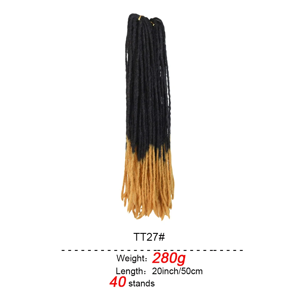 20inch Soft Dreadlocks Straight Crochet Hair Braids Synthetic Hair Extensions Kanekalon Fiber Faux Pro Braiding For Black Women - Image 7