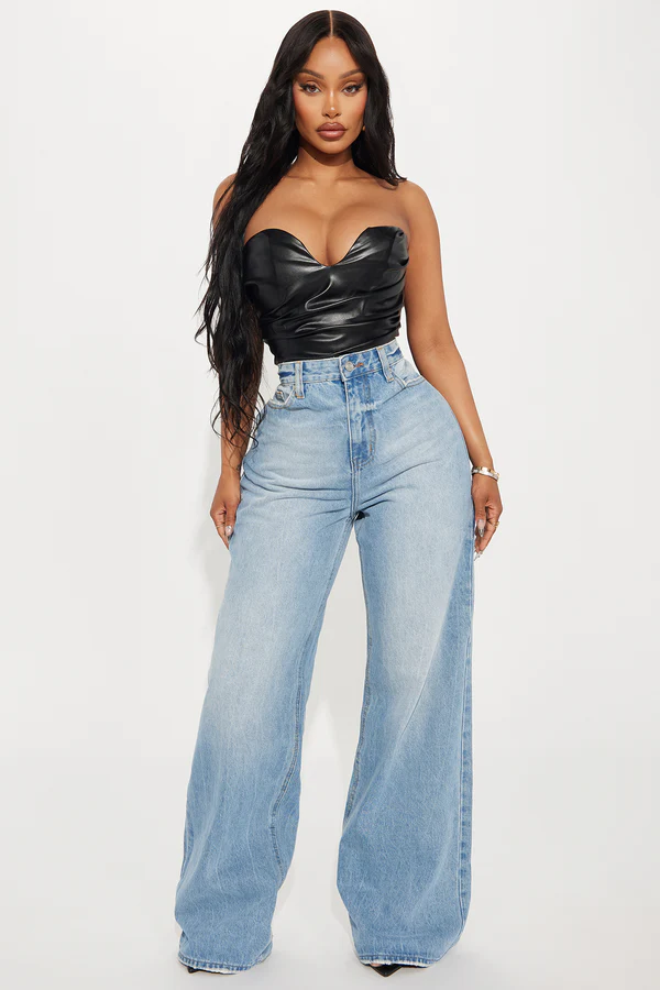 Back In The Game Baggy Jeans - Medium Wash - Image 7