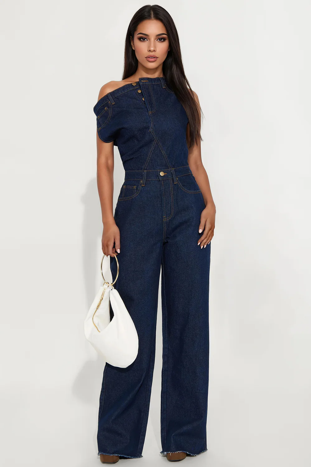 Dakota Denim Jumpsuit - Indigo - Image 2