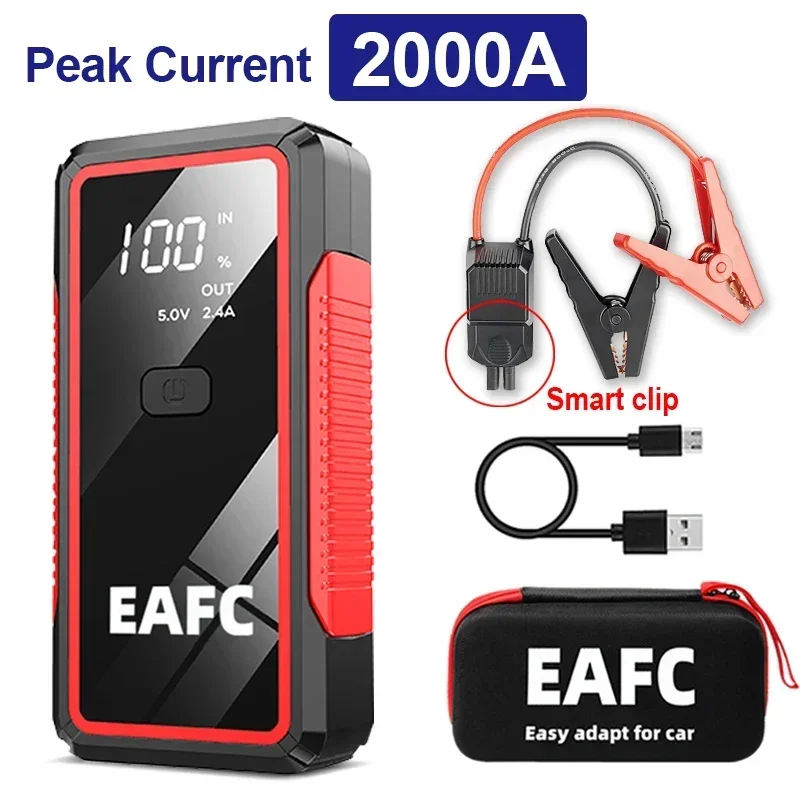 2000A/1200A Jump Starter Power Bank Portable 12V Car Battery Booster Charger LED Light For Petrol Diesel 6.0L/4.0L Car Starter - Image 7