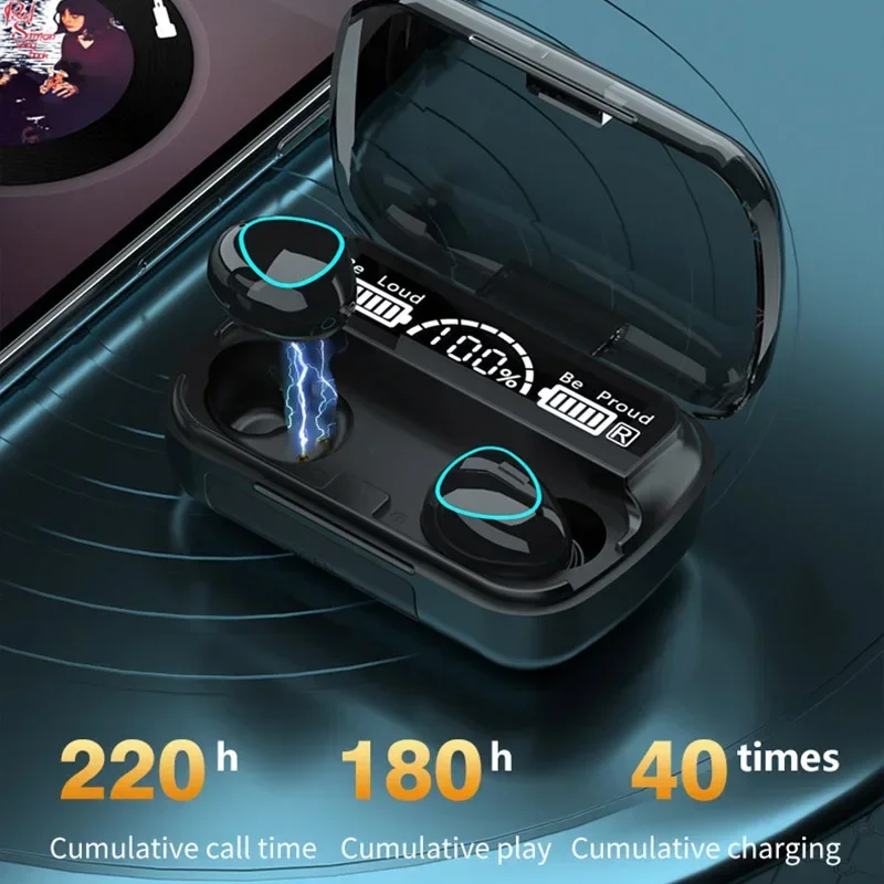 M10 Bluetooth Earphones Handfree LED Dispay Headphones Bluetooth HiFi Stereo Music Wireless Earbuds Waterproof Gaming Headset - Image 6
