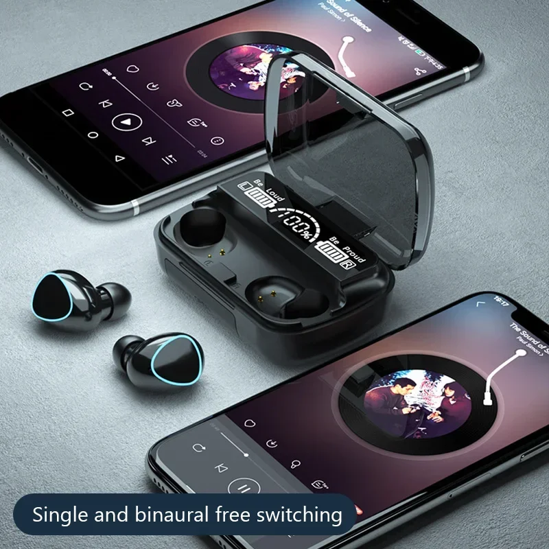 M10 Bluetooth Earphones Handfree LED Dispay Headphones Bluetooth HiFi Stereo Music Wireless Earbuds Waterproof Gaming Headset - Image 5
