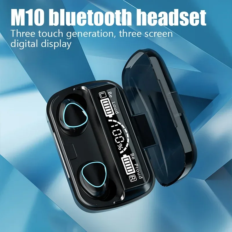 M10 Bluetooth Earphones Handfree LED Dispay Headphones Bluetooth HiFi Stereo Music Wireless Earbuds Waterproof Gaming Headset - Image 3