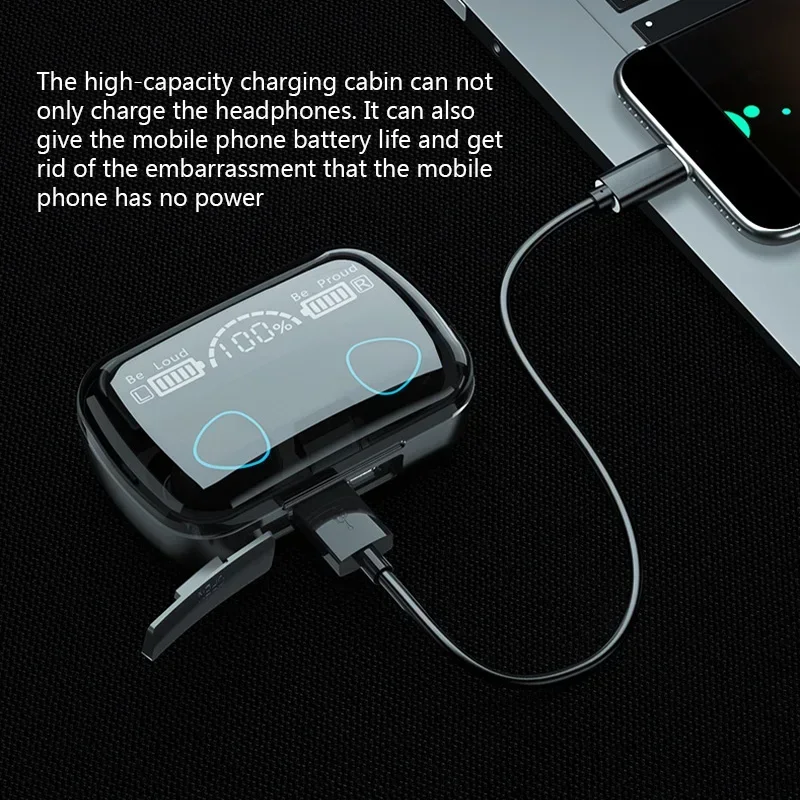 M10 Bluetooth Earphones Handfree LED Dispay Headphones Bluetooth HiFi Stereo Music Wireless Earbuds Waterproof Gaming Headset - Image 4