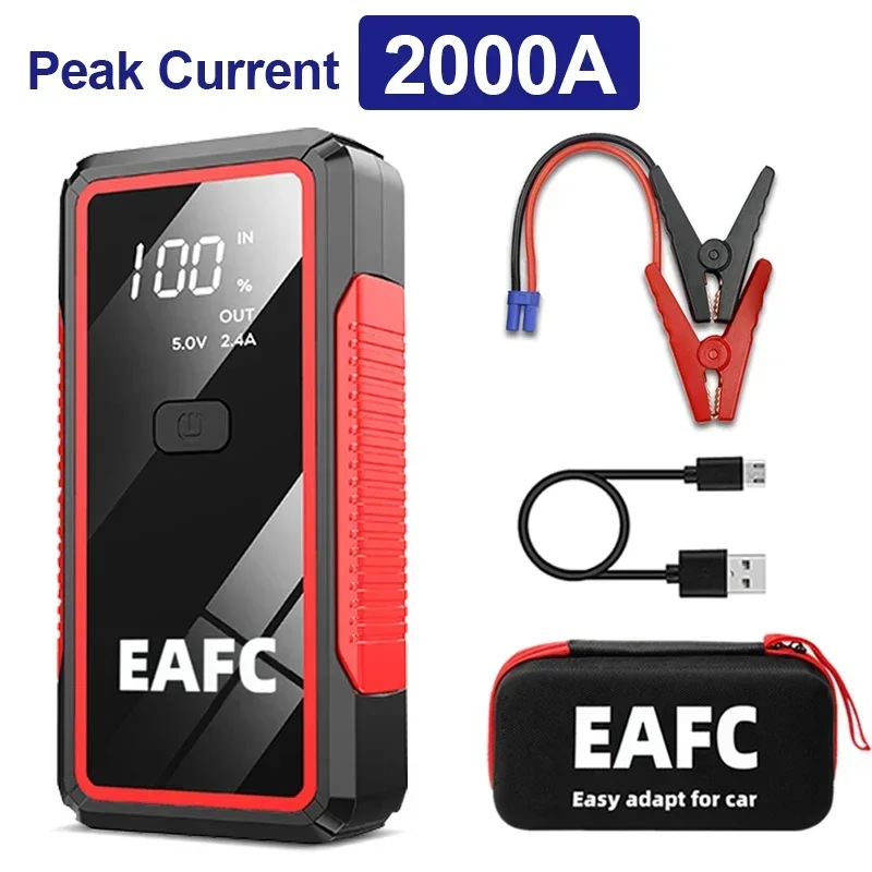 2000A/1200A Jump Starter Power Bank Portable 12V Car Battery Booster Charger LED Light For Petrol Diesel 6.0L/4.0L Car Starter - Image 9