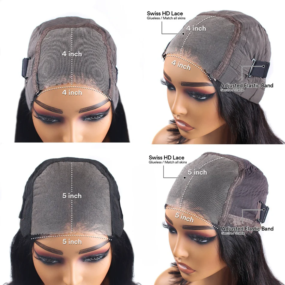 Glueless Wigs Human Hair Ready To Wear Bone Straight Human Hair Wigs 30 Inch Pre Cut 4X4 5X5 Hd Lace Closure Wig 100% Human Hair - Image 6