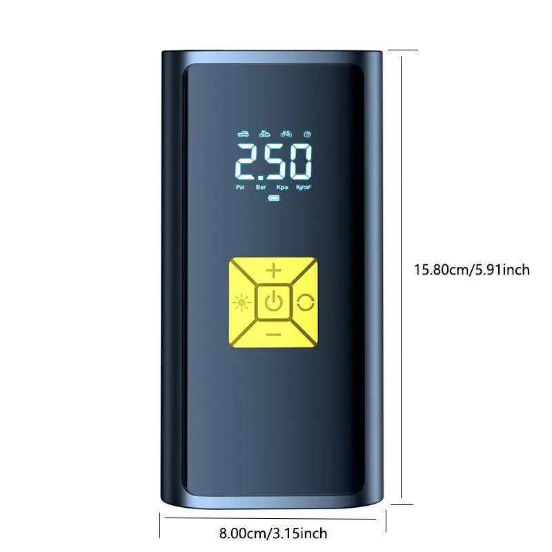 1 Set Car Mounted Inflation Pump Intelligent Digital Display Wireless Tire Inflation Pump Tire Pressure Detection and Inflation - Image 3