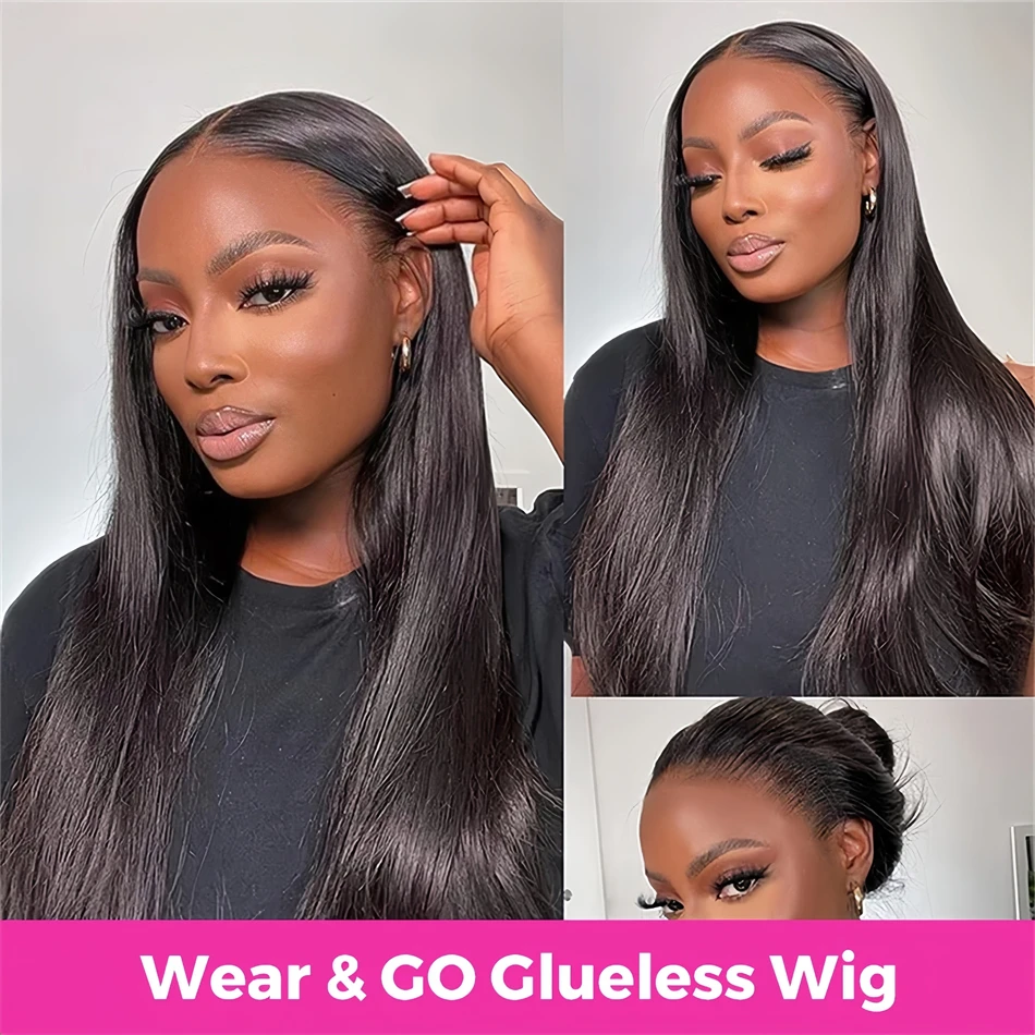Glueless Wigs Human Hair Ready To Wear Bone Straight Human Hair Wigs 30 Inch Pre Cut 4X4 5X5 Hd Lace Closure Wig 100% Human Hair - Image 4